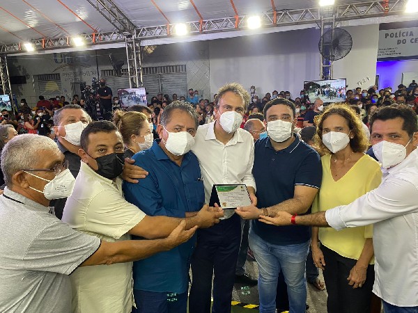 Presidente da câmara em encontro com governador Camilo Santana