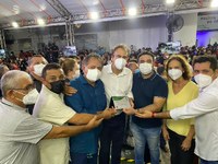Presidente da câmara em encontro com governador Camilo Santana